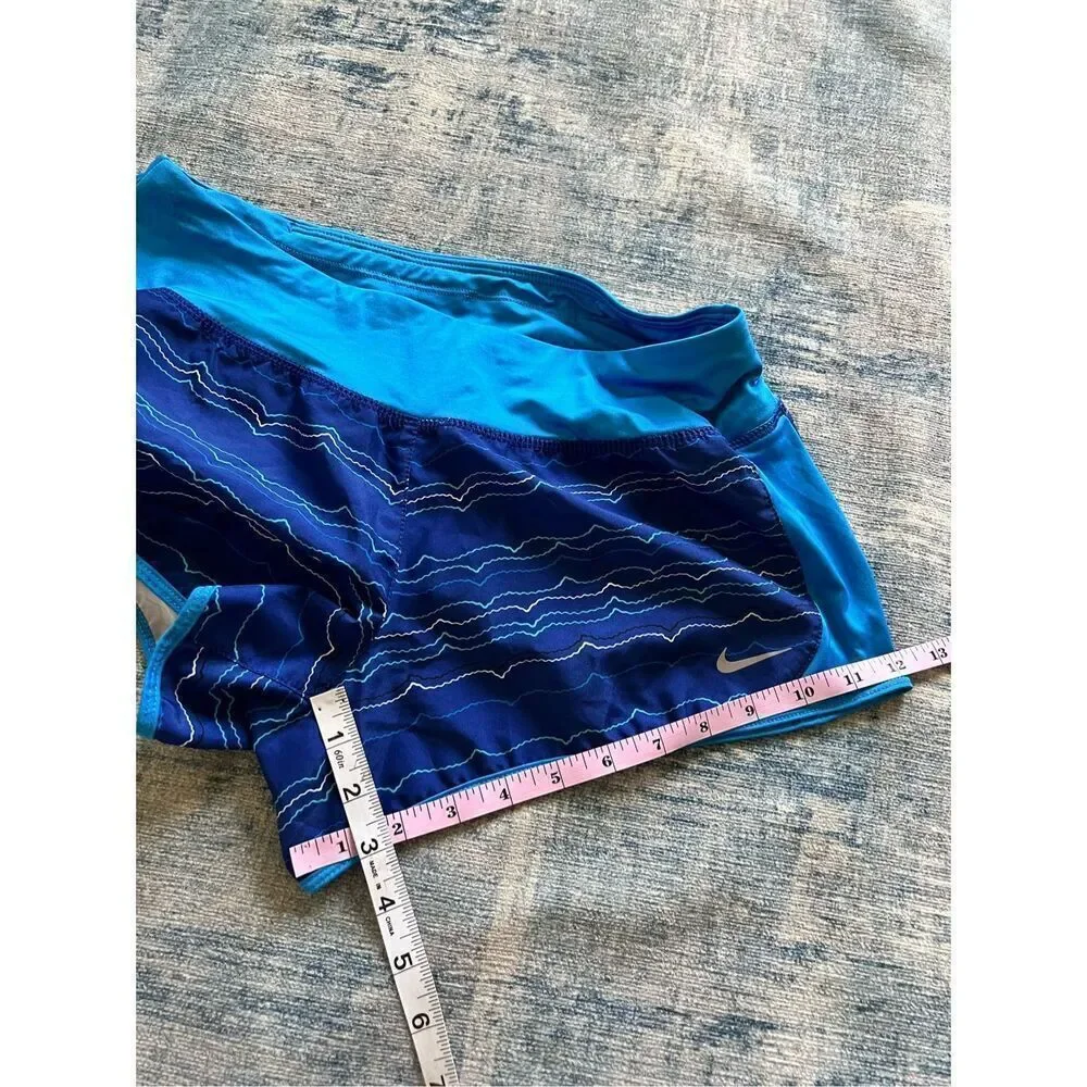Nike Blue Dri Fit Athletic Running Shorts Women's Medium